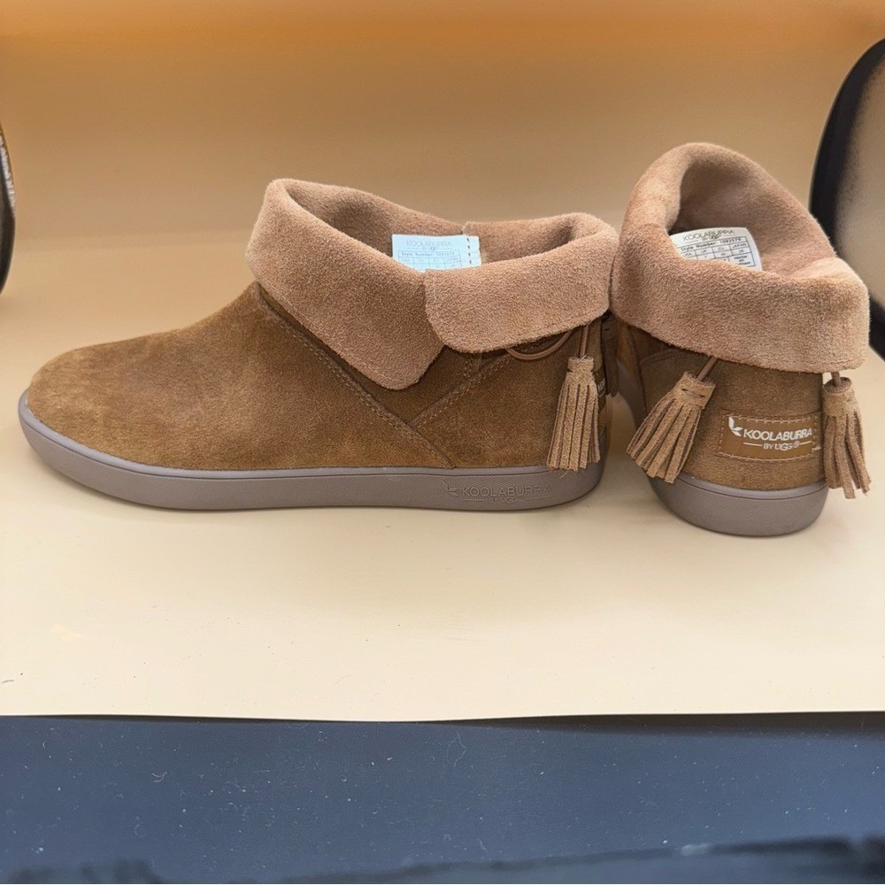Koolaburra by UGG Skyller Chestnut Suede Ankle Boots, Women's Size 9, EUC - Picture 8 of 9